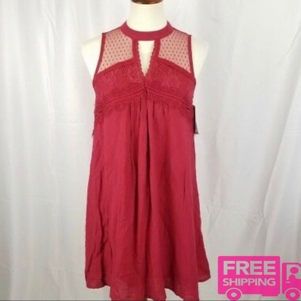 NWOT Red Shift Dress